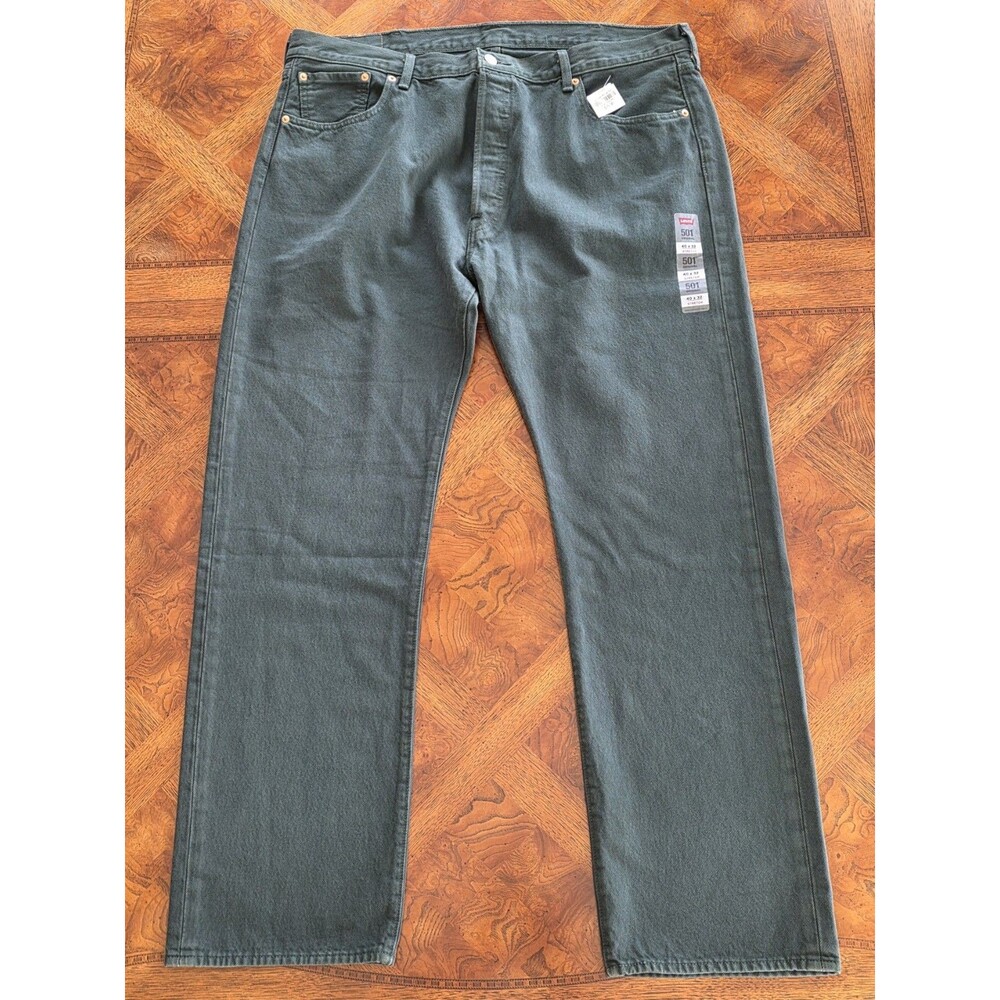Levi's Men's 501 Original Fit Straight Leg Jeans 40 x 32 Darkest Spruce Green